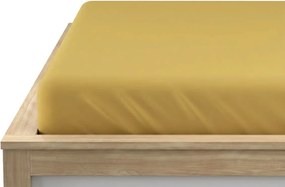 PrzytulneMieszkanie.pl Prześcieradło Jersey BASIC żółte 90 x 200 cm