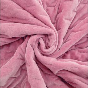 Aksamitna narzuta na łóżko ASTRALIA, różowa Rozmiar: 170 x 210 cm