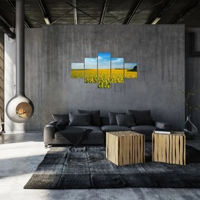 Obraz - ciąg słoneczników (125x70 cm)