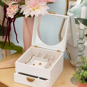 Szkatułka na biżuterię WILD ROMANCE z lusterkiem, 20 x 19,5 x 13,5 cm