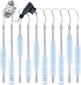 Lampki choinkowe z efektem wodospadu - zimna biel