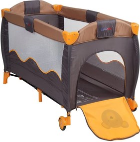 Łóżeczko turystyczne podróżne pomarańczowo-szare