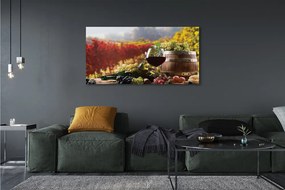 Obraz drukowany na płótnie Jesienny Wieczór Przy Winie