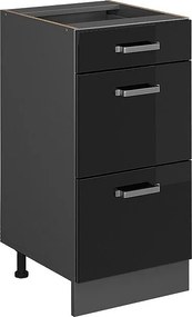 Szafka dolna do kuchni czarny wysoki połysk 40x46x81.6 r-line