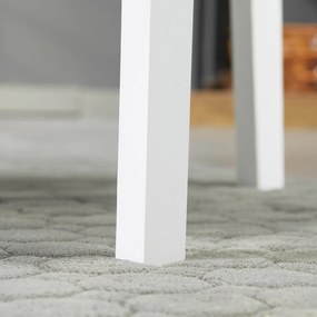 HOMCOM Zestaw 4 krzeseł do jadalni drewniane białe nowoczesne 41x46,5x85,5 cm | Aosom PL