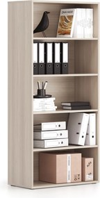 Regał biurowy BLOCK, 800 x 400 x 1748 mm, dąb naturalny