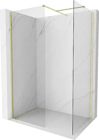 Mexen Kioto-X ścianka prysznicowa Walk-in 100 x 100 cm, transparent 10 mm, złota szczotkowana - 800-100-202-55-00-100-X