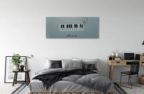 Obraz na płótnie Nuty Na Klawiszach Fortepianu