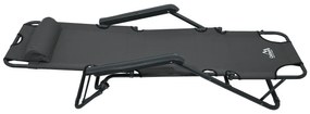 Cattara 13513 Składane leżak Comfort, antracyt,155 x 61 cm