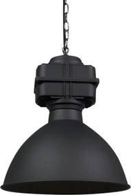 Inteligentna lampa wisząca w stylu industrialnym czarna w komplecie z żarówką A60 WiFi 38,5 cm - Sicko