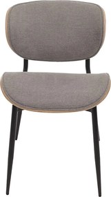 Krzesło do jadalni MCW-O45 (zestaw 6 sztuk),  naturalny, jasnoszary