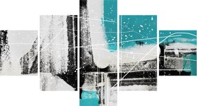 Obraz - Turkusowa abstrakcja (125x70 cm)