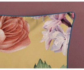 Pościel dwuosobowa z satyny bawełnianej w kolorze ochry 240x220 cm Fiori – Descanso
