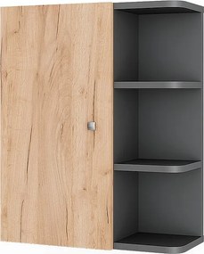 Szafa naścienna antracyt/złoty dąb 47.2x20.8x59.2 fynn