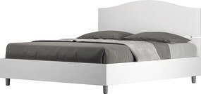Łóżko wyposażone w stelaż z listwami 160x200 Frassino biała Dores
