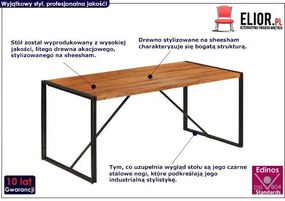 Industrialny stół z akacji 90x180 - Veriz 2X