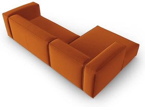 Pomarańczowy aksamitny narożnik Mackay – Cosmopolitan Design