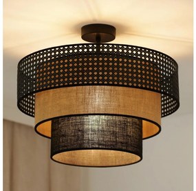 Brilagi - Lampa sufitowa DAKOTA LUNETA 1xE27/15W/230V Ø45 cm czarna/rattan