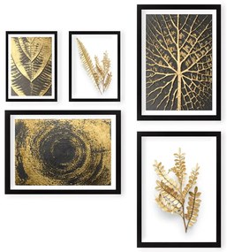 Obrazy zestaw 5 szt. 60x20 cm Nature – Vavien Artwork