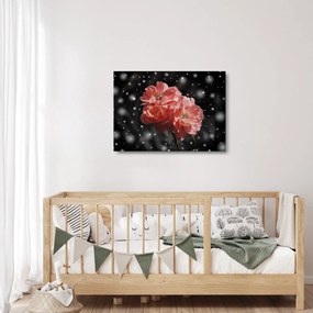 Obraz na szkle - różowy kwiat (70x50 cm)