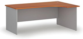 Narożne biurko PRIMO GRAY, 180x120 cm, prawe, szary/czereśnia