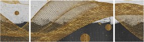 Obraz - Złote piórka (170x50 cm)