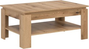 Ława z Półką do Salonu MIRLO 101,5 cm Dąb evoke Nowoczesna