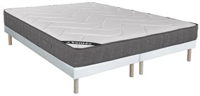 Zestaw 180 x 200 cm stelaż + materac o grub. 23 cm z 5-strefowymi sprężynami kieszeniowymi i pamięcią kształtu - BABYLONE marki YSMÉE