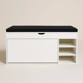 Szafka na buty z siedziskiem i wysuwanymi półkami GRADIA, 100 x 34 x 50 cm