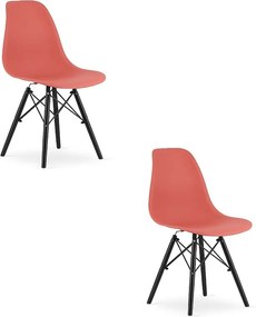 Krzesło Valora OSAKA, ergonomiczny design, nogi w kolorze szkarłatnym, x2
