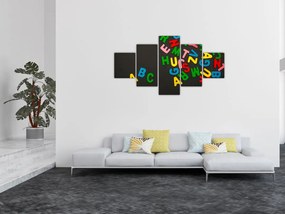 Obraz - kolorowe litery (125x70 cm)