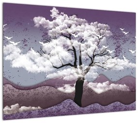 Obraz - Drzewo w chmurach (70x50 cm)
