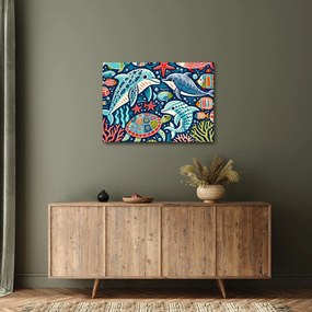 Obraz – Rysowane zwierzęta wodne (70x50 cm)