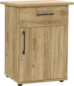 Zamykany kontenerek biurowy dąb craft E2-N95
