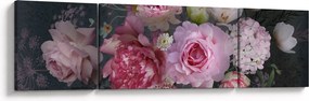 Obraz - Kwiaty ogrodowe (170x50 cm)