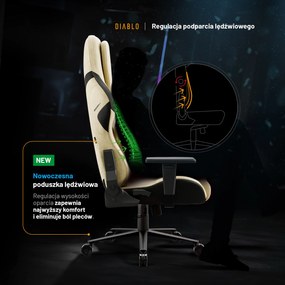 Fotel gamingowy Diablo X.One Prime, Broken Gold, Normal Size