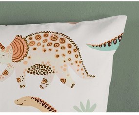 Brązowa/beżowa bawełniana pościel dziecięca jednoosobowa 140x200 cm Dino – Good Morning