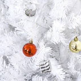 Choinka sztuczna biała 150 cm ze stojakiem HOMCOM | Aosom PL