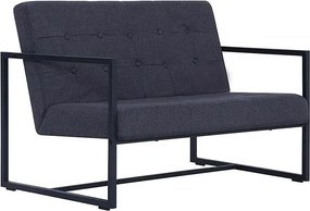 Dwuosobowa grafitowa sofa D8-F34