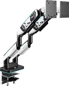 Uchwyt regulowany na 2 monitory 35 cali RGB Diablo X-Arm Dual, biało-czarny
