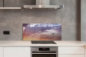 Panel nad Blat Kuchenny Samolot wśród Nocnych Chmur
