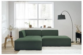Zielony narożnik modułowy (lewostronny/w kształcie litery L) Megeve – Bobochic Paris