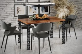 Stół na ażurowych nogach Matio 170 z blatem 80x80 rozkładany do 170 cm
