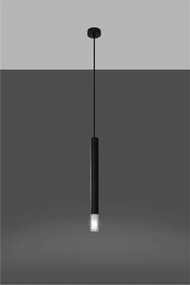 Czarna metalowa lampa wisząca ø 8 cm Vittoria – Sollux