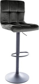 Regulowany hoker z welurowym siedziskiem pikowanym C105 Velvet