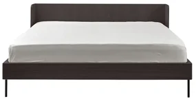 Czarne łóżko dwuosobowe w dekorze dębu 180x200 cm Wrap – Bonami Selection