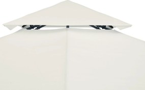 Outsunny Zapasowy Dach do Pawilonu Ogrodowego - Poliester, Kremowy Kolor, 3x3m - Ochrona przed Słońcem
