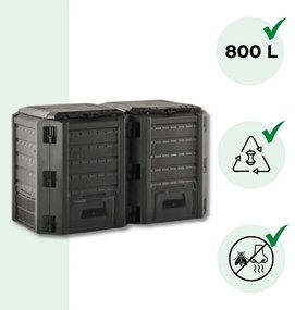 Prosperplast Kompostownik ogrodowy - Compogreen 800 l czarny