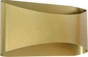 Lampa ?cienna COOPER nowoczesny i uniwersalny styl - Szeroko?? 24 cm - LED SMD 9W - 850lm i 3K - góra i dó? - stal i matowe z?oto