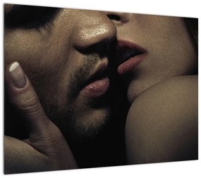 Obraz na szkle - Pocałunek (70x50 cm)